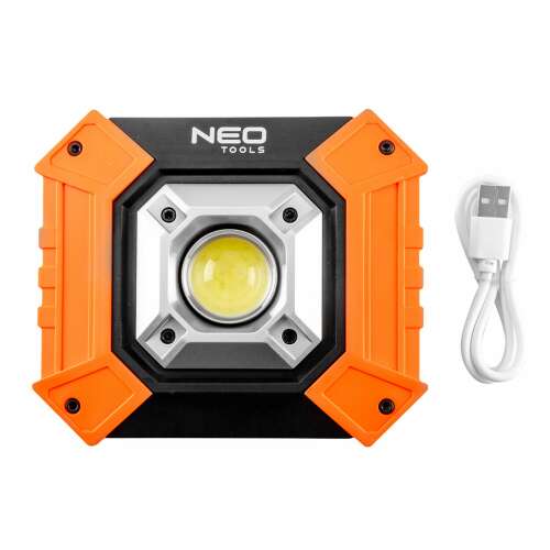 LED pracovná lampa NEO TOOLS 99-038, COB LED, 750 lúmenov, 10W, oranžová a čierna