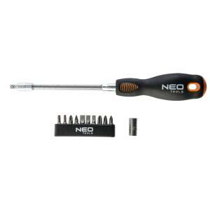NEO Tools 04-212 flexibilis szárú csavarhúzó készlet, 12 db, fekete/narancs - Csavarhúzó