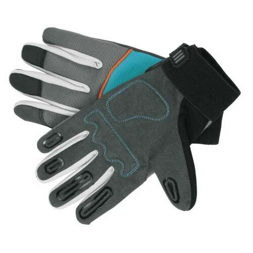 Gardena work gloves for garden tools, size 8/M, grey and blue