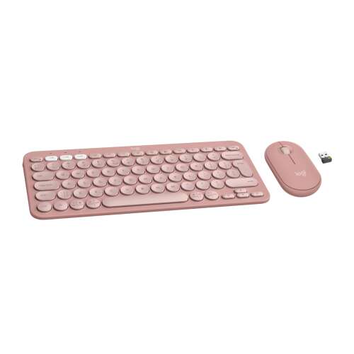 Logitech Pebble 2 Combo kabellose Tastatur und Maus in Roségold