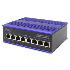 Digitus DN-651121 8-Port Gigabit PoE Switch, industrial network switch with 8 RJ-45 ports - Digitus