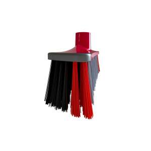 Głowica szczotki Vileda 3 Action, czerwona, widok pod kątem, 3 rodzaje włosia do różnych powierzchni - Głowica Partvis