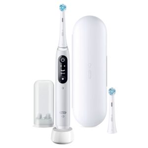 Oral-B iO Series 6 White Electric Toothbrush with travel case and brush head - Mouth shower and Electric toothbrush