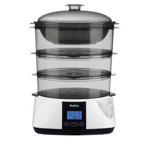 Amica PT3011 fierbător electric pentru alimente cu 3 niveluri, alb și negru - Bucătărie & Servirea mesei