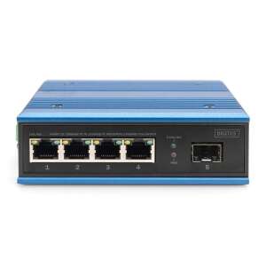 DIGITUS Switch Ind. 4-Port 10/100 30W PoE Neupravljan plavi 93390683 - Switch
