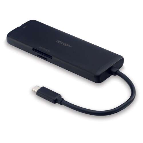 Stacja dokująca Lindy 43358 USB-C z HDMI, USB, czytnikiem kart SD, Gigabit Ethernet i Power Delivery