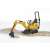 Zabawka Bruder JCB 8010 CTS mini koparka, żółta, skala 1:16, w użyciu