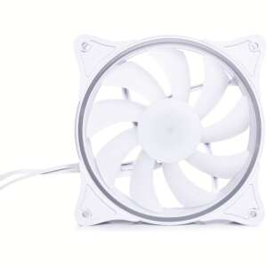 Alphacool Rise Aurora 120mm PWM ARGB Lüfter, weiß, Vorderansicht - Alphacool