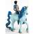 Back view of Schleich Bayala Aryon the Unicorn figure with a merman rider