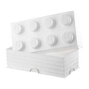 LEGO Tárolódoboz - Fehér - 8 db-os Készlet - 50x25x18cm
