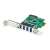 Lanberg PCE-US3-004 PCI Express bővítő kártya 4 USB 3.1 porttal, ferde nézet
