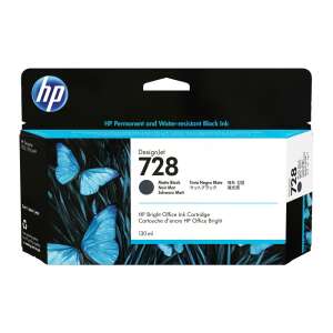 HP DesignJet 728 Matte Black Ink Cartridge, 130 ml - Office technology
