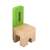 Közelkép egy Hape fa játék székről, babaház bútor