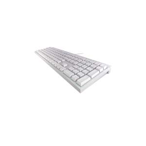 CHERRY MX 2.0S mechanical gaming keyboard with red switches, white, angled view - Keyboard