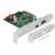 DeLOCK 90299 PCIe USB-Karte mit Low-Profile-Halterung