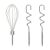 MIDEA hand mixer attachments: whisk and dough hooks