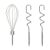 MIDEA hand mixer attachments: whisk and dough hooks