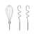 Midea hand mixer attachments: whisk, dough hooks