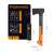 Fiskars X7 XS Hackbeil mit Schleifwerkzeug, Camping-Axt, kleine Axt, Brennholz-Axt, Abmessungen