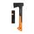 Fiskars X7 XS Hackbeil mit Schleifwerkzeug, Camping-Axt, kleine Axt, Brennholz-Axt