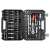 YATO 108 piece socket wrench set, 1/2 inch and 1/4 inch sockets, bits, and extensions