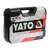 YATO 108 piece socket wrench set, 1/2 inch and 1/4 inch sockets, bits, and extensions