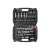 YATO 108 piece socket wrench set, 1/2 inch and 1/4 inch sockets, bits, and extensions