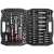YATO 108 piece socket wrench set, 1/2 inch and 1/4 inch sockets, bits, and extensions