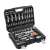 YATO 108 piece socket wrench set, 1/2 inch and 1/4 inch sockets, bits, and extensions