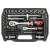 YATO 72 piece socket wrench set, open case showing all tools
