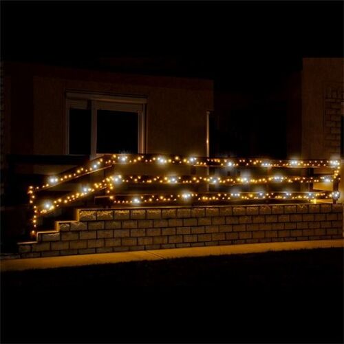 KKL LED svjetlucavi niz svjetala, toplo i hladno bijelo, 200 LED dioda, vanjska upotreba na ogradi trijema