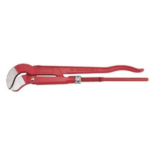 YATO 45° pipe wrench, 1.5 inch jaw capacity, CrV 6140 steel, red