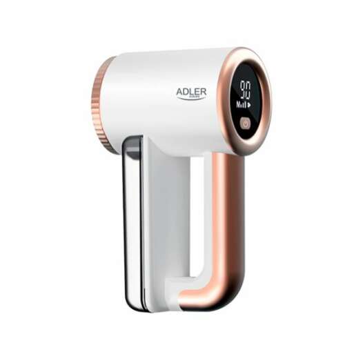 Adler AD9617 fabric shaver, white and gold, with LCD display