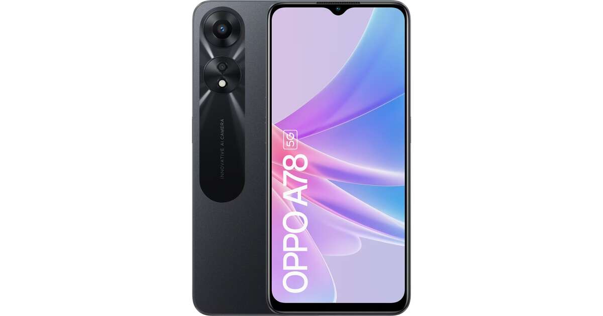 OPPO A78 8/128GB 5G Dual SIM Smart Phone - Black | Pepita.com