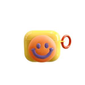 Yellow silicone case with smiley face for Apple AirPods Pro - Headset Accessory