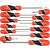 YATO 12 piece screwdriver set with magnetic tips, S2 steel, red and black handles