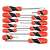 YATO 12 piece screwdriver set with magnetic tips, S2 steel, red and black handles