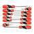 YATO 12 piece screwdriver set with magnetic tips, S2 steel, red and black handles