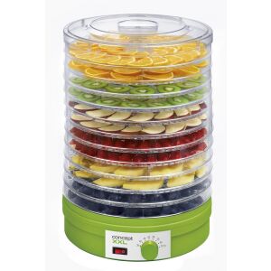 Suszarka do żywności Concept SO1025 XXL wypełniona różnymi owocami - Suszenie