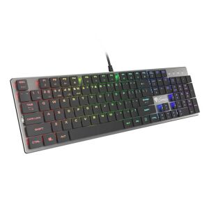 Angled view of Natec Genesis THOR 420 RGB mechanical keyboard - Peripheral