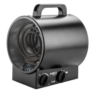 Aerotermă industrială NEO Tools 2kW, vedere în unghi. - Radiatoare electrice