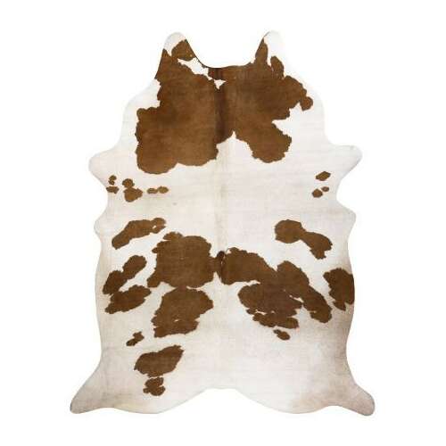 Bolti 14 műbőr tehénbőr szőnyeg, barna és fehér, 180x220 cm