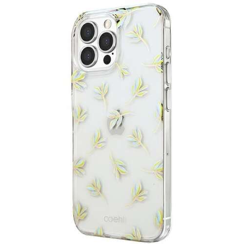Uniq Fleur iPhone 13 Pro Max tok, átlátszó virágmintával - UNIQ