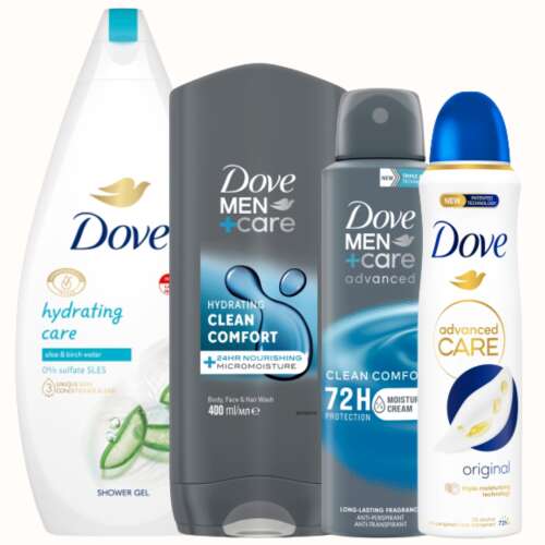 Pachet de duș și deodorant Dove Family Shower Bath și Deodorant
