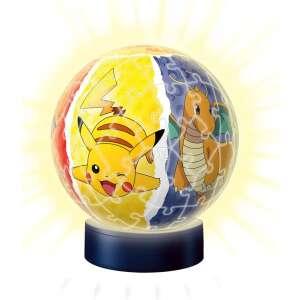 Ravensburger Pokémon 3D Puzzle Lampka nocna, 72 elementy, z Pikachu i Charizardem - Puzzle 3D