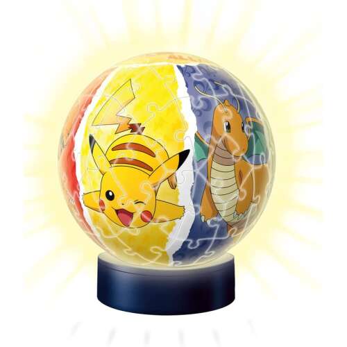 Ravensburger Pokémon 3D Puzzle Lampka nocna, 72 elementy, z Pikachu i Charizardem