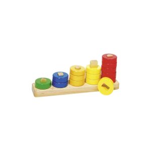Wooden Number Stacking Toy for Toddlers - Logic Game