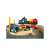 BRIO World Rail & Road Loading Set, a train crossing a bridge with trucks on the road below
