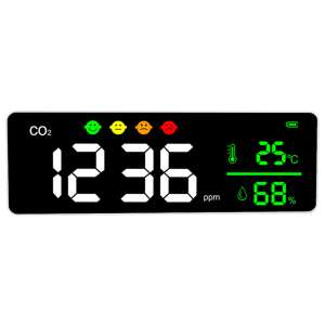 Levenhuk Wezzer Air MC50 Levegőminőség-érzékelő, CO2, Hőmérséklet, Páratartalom, Beltéri Levegőminőség Érzékelő - Levenhuk