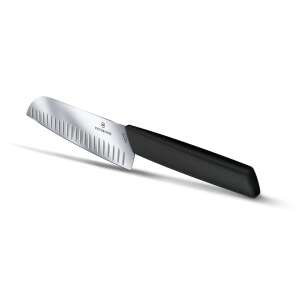 Victorinox Swiss Modern Santoku Messer, 17 cm, schwarzer Griff - Küchenmesser
